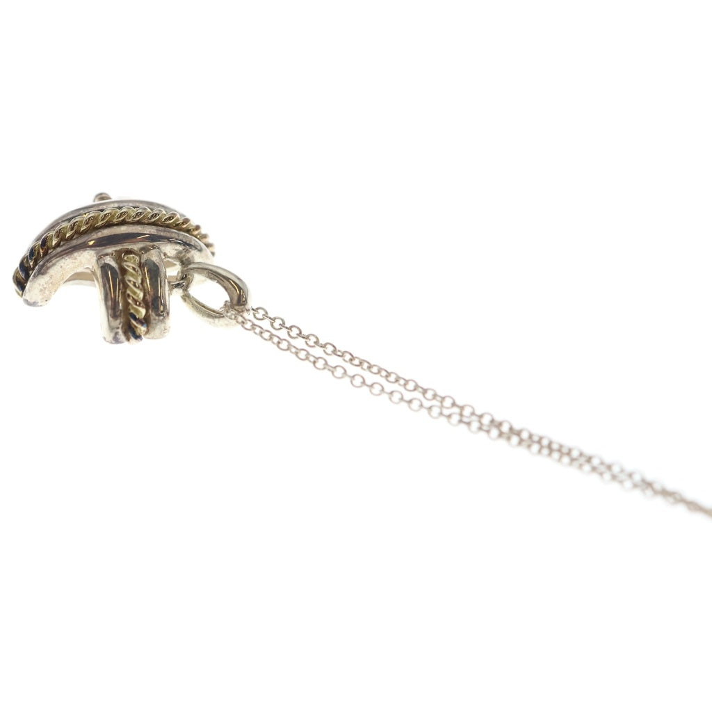 TIFFANY & Co.(ティファニー) シグネチャー クロス ネックレス ペンダント K18イエローゴールド SV925 シルバー レディース