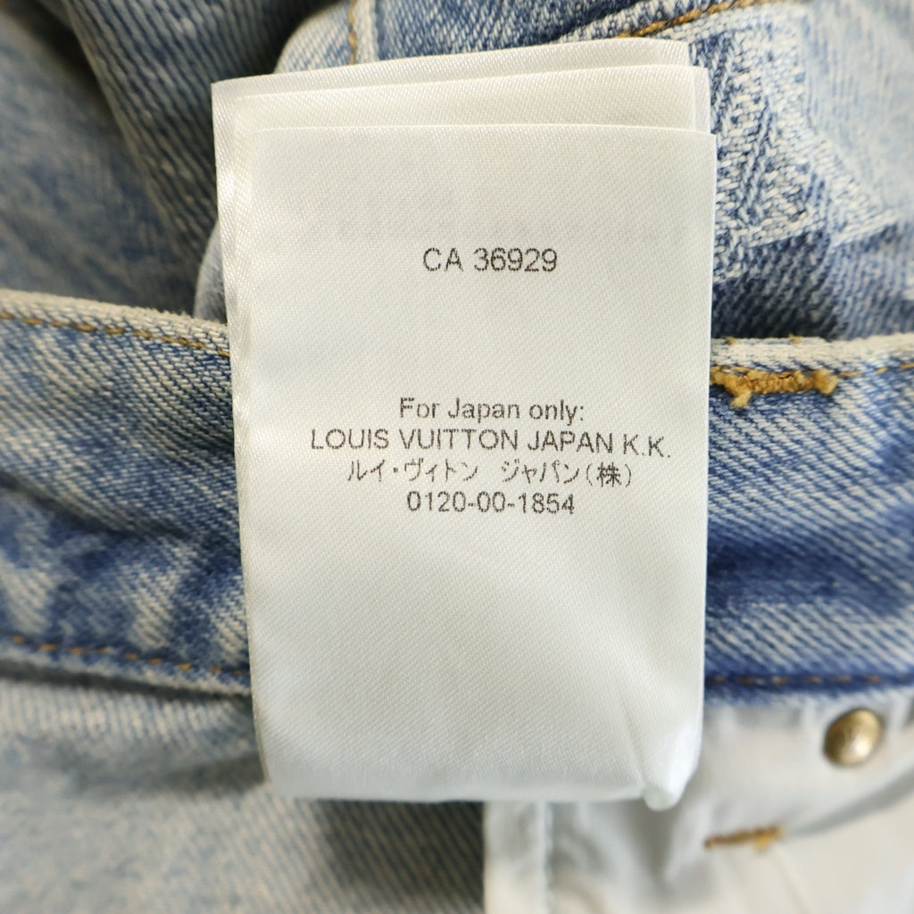LOUIS VUITTON(ルイヴィトン) 26AW シグネチャー パッチワーク デニムパンツ ストレートジーンズ インディゴブルー 1AKCOK