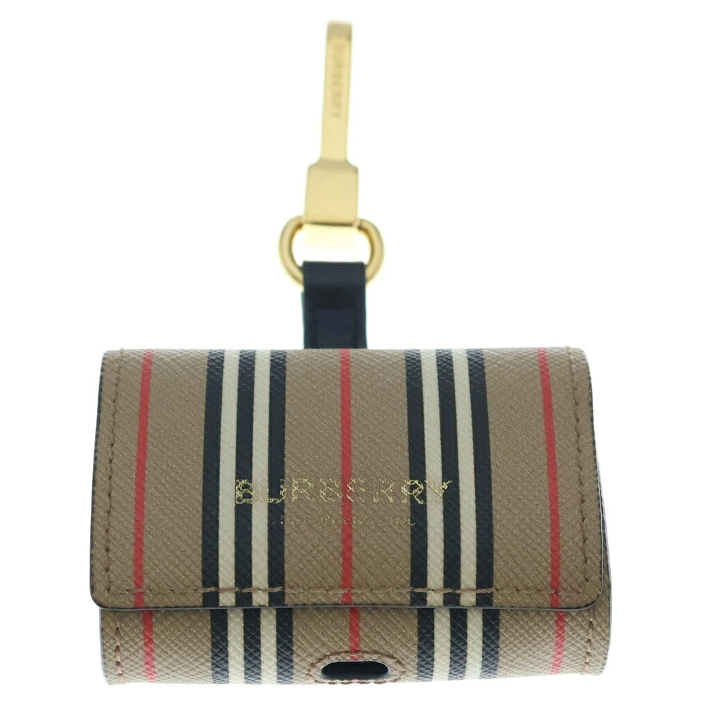 BURBERRY(バーバリー) アイコンストライプ Eキャンバス AirPods Proケース イヤホンケース エアーポッズ アーカイブベージュ 8031539