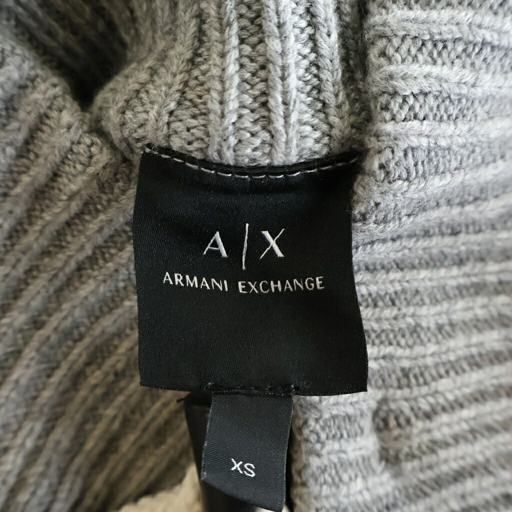 Armani Exchange(アルマーニ エクスチェンジ) AXロゴニットプルオーバー ハイネックニット グレー 6KZM1L ZMY1Z
