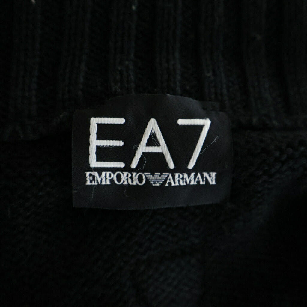 EMPORIO ARMANI(エンポリオアルマーニ) EA7 刺繍 ジップアップニット ドライバーズニット ブラック 103723