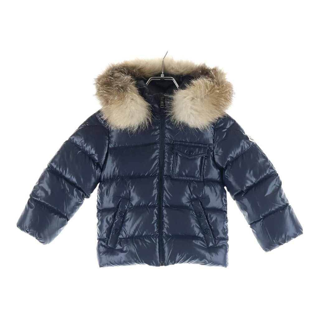 MONCLER(モンクレール) ECRINS GIUBBOTTO ファーフードナイロンダウンジャケット ネイビー キッズ G29511A52602 68950