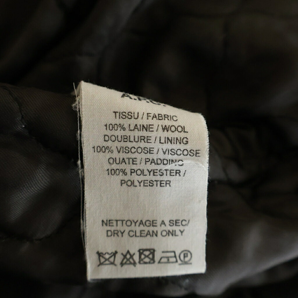 A.P.C(アーペーセー) ダブルボタンウールロングチェスターコート グレー