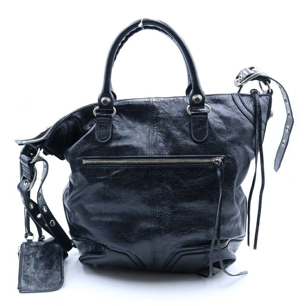 BALENCIAGA(バレンシアガ) ル・カゴール 2WAYショルダーバッグ トートバッグ ブラック レザー 719067