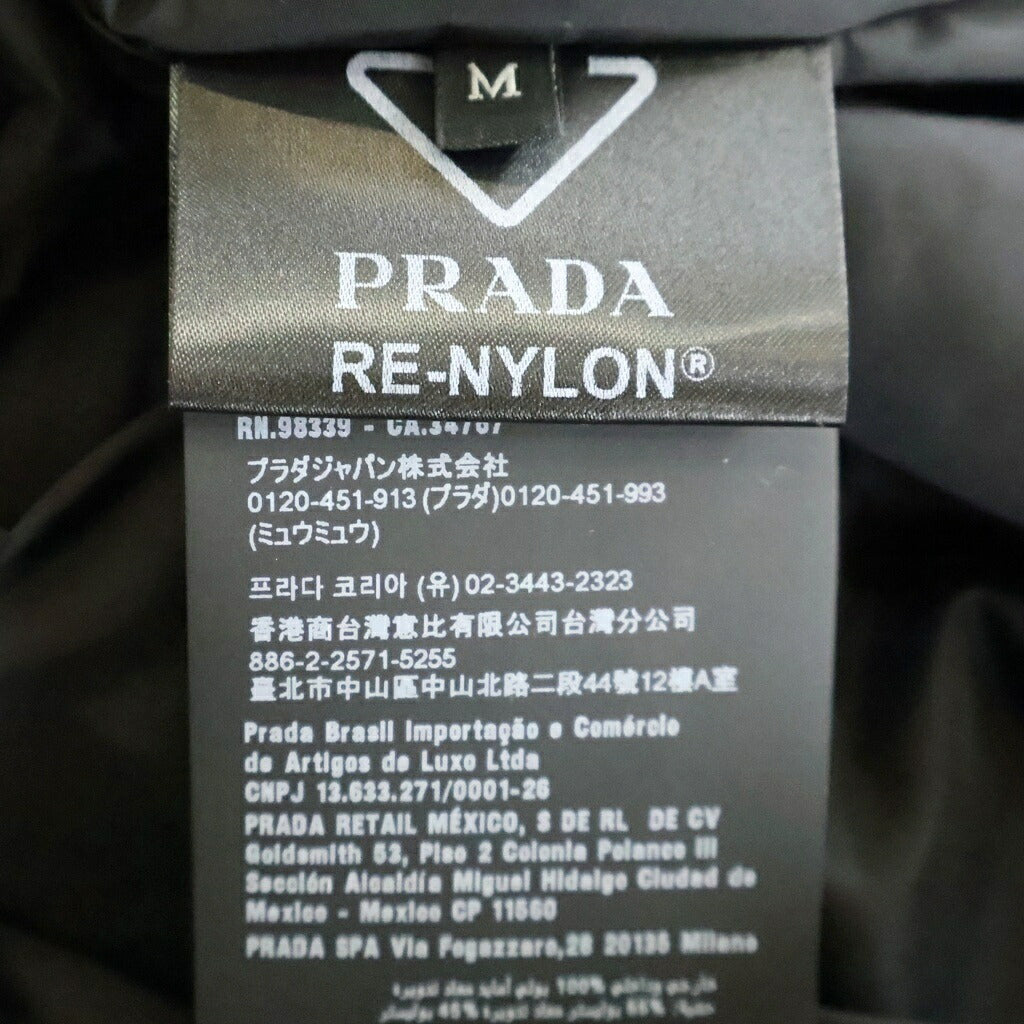 PRADA(プラダ) Short Re-Nylon Down Jacket ショート リナイロン ジップアップダウンジャケット ブラック SGC912 1WQ9