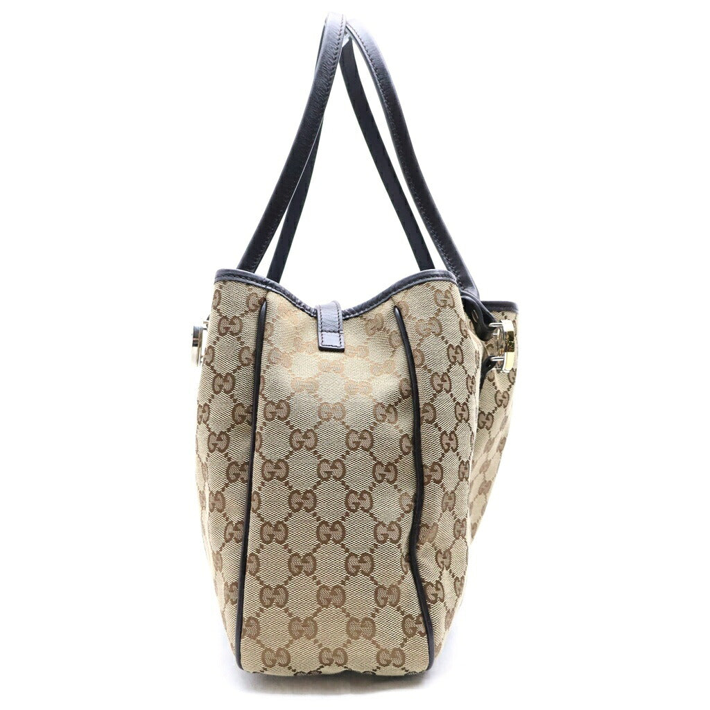 GUCCI(グッチ) GGキャンバス トートバッグ ベージュ/ブラウン キャンバス/レザー 232957