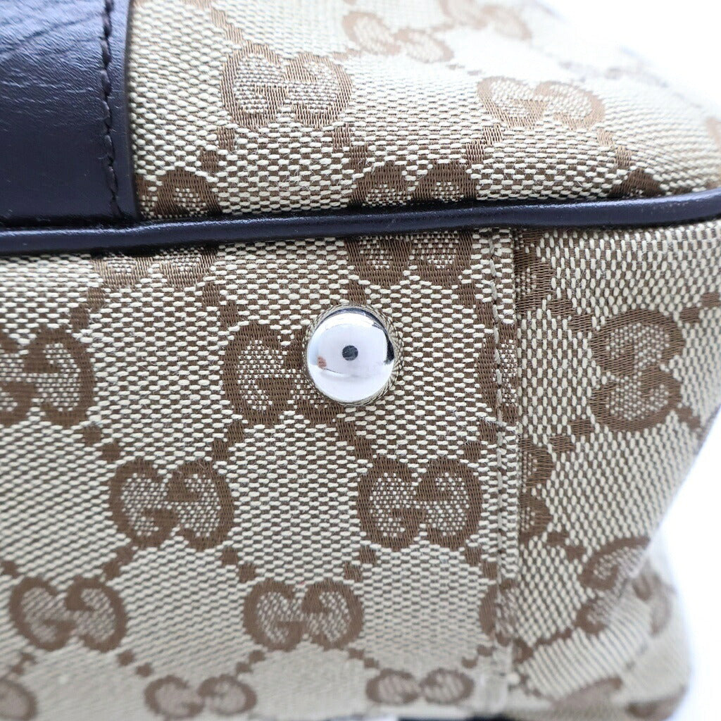 GUCCI(グッチ) GGキャンバス トートバッグ ベージュ/ブラウン キャンバス/レザー 232957