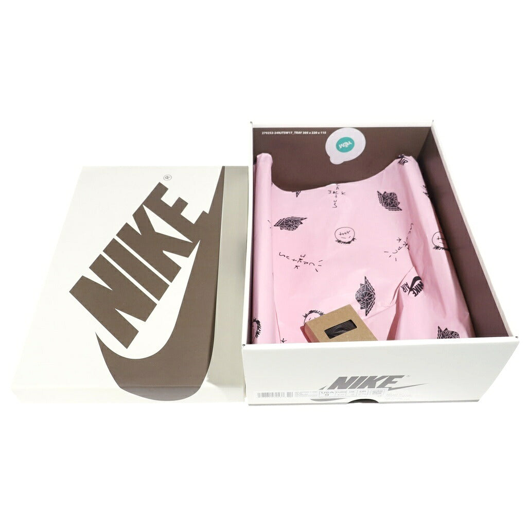 NIKE(ナイキ) TRAVIS SCOTT AIR JORDAN LOW OG SP VELVET BROWN トラヴィススコット エアジョーダン 1 ベルベット ローカットスニーカー ブラウン/ピンク DM7866-202