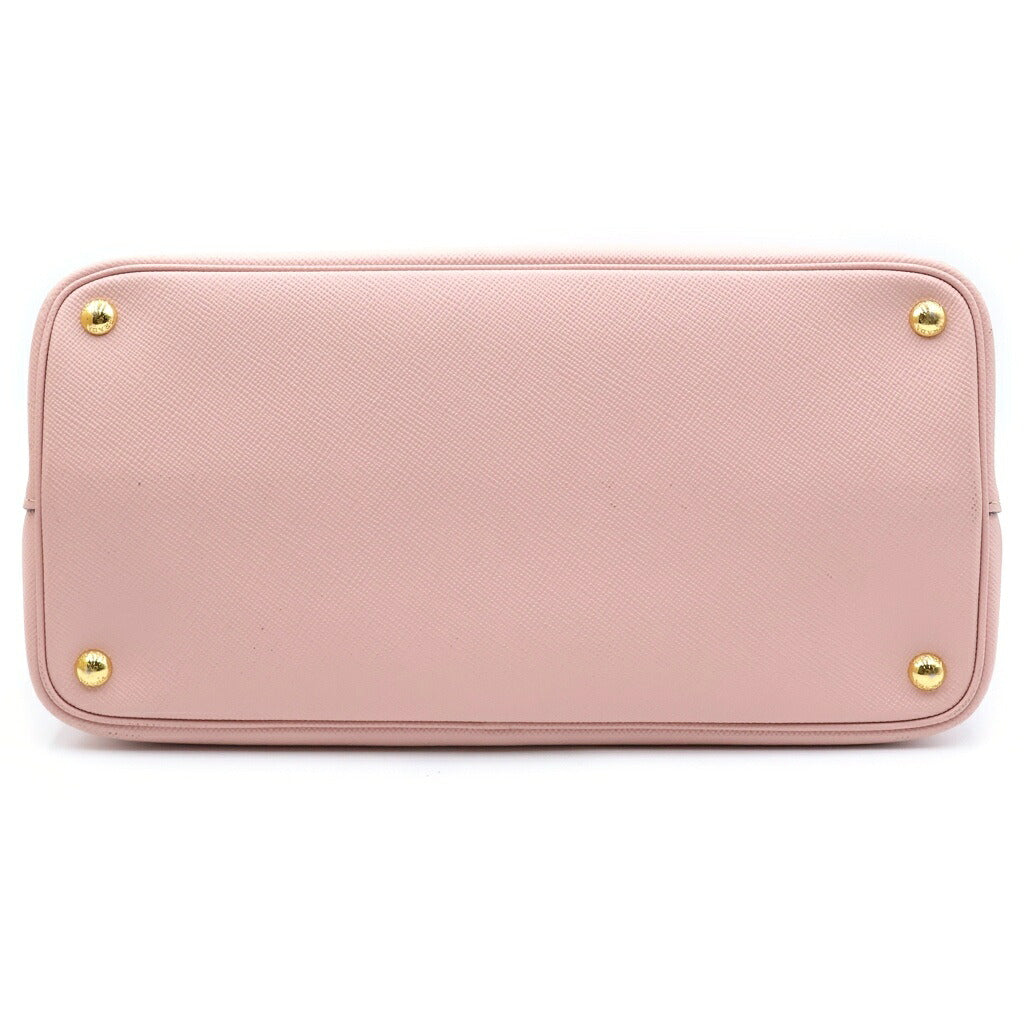 PRADA(プラダ) ドゥーブレ ミディアムバッグ トートバッグ 2wayショルダー サフィアーノ レザー ピンク 1BG775