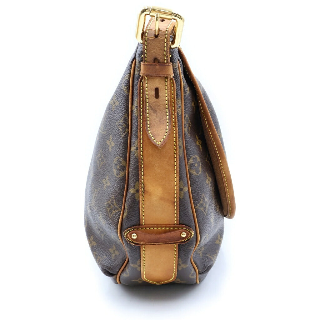LOUIS VUITTON(ルイヴィトン) モノグラム トゥラムGM ショルダーバッグ ブラウン レザー×PVC M40075 ゴールド金具