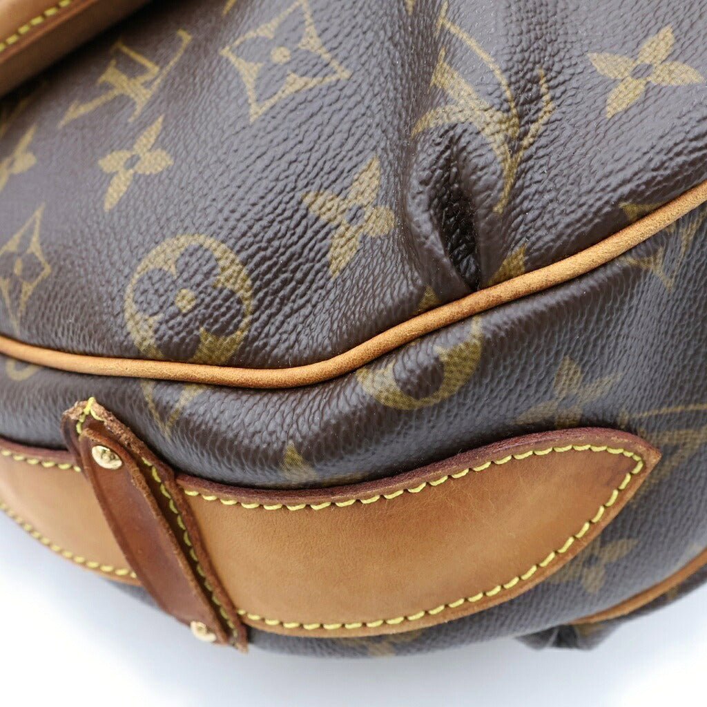 LOUIS VUITTON(ルイヴィトン) モノグラム トゥラムGM ショルダーバッグ ブラウン レザー×PVC M40075 ゴールド金具