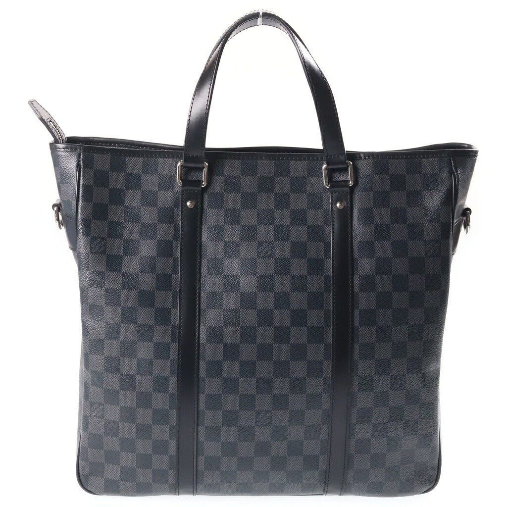 LOUIS VUITTON(ルイヴィトン) ダミエグラフィット タダオ 2WAYハンドバッグ トートバッグ ブラック レザー×PVC N51192 シルバー金具