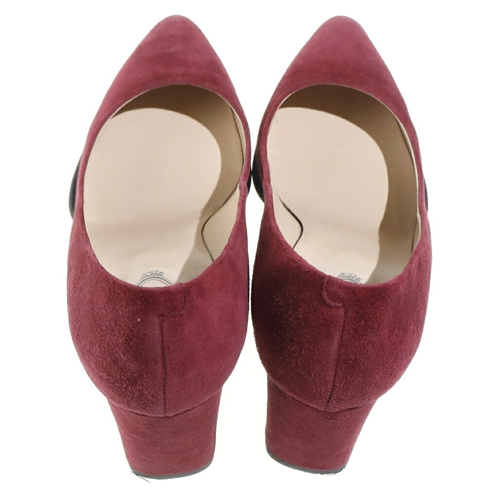 TOD'S(トッズ) スエード ヒールパンプス ボルドー レディース