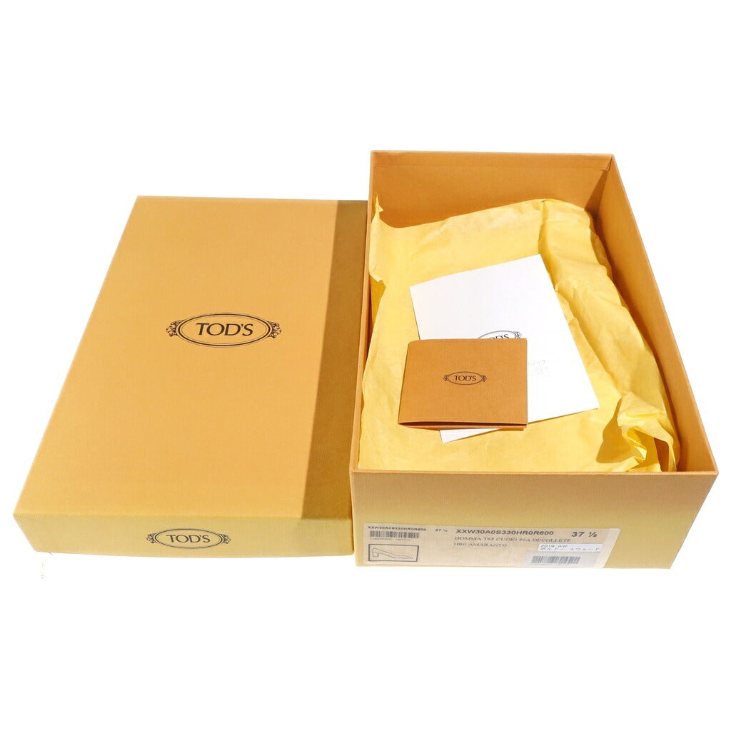 TOD'S(トッズ) スエード ヒールパンプス ボルドー レディース