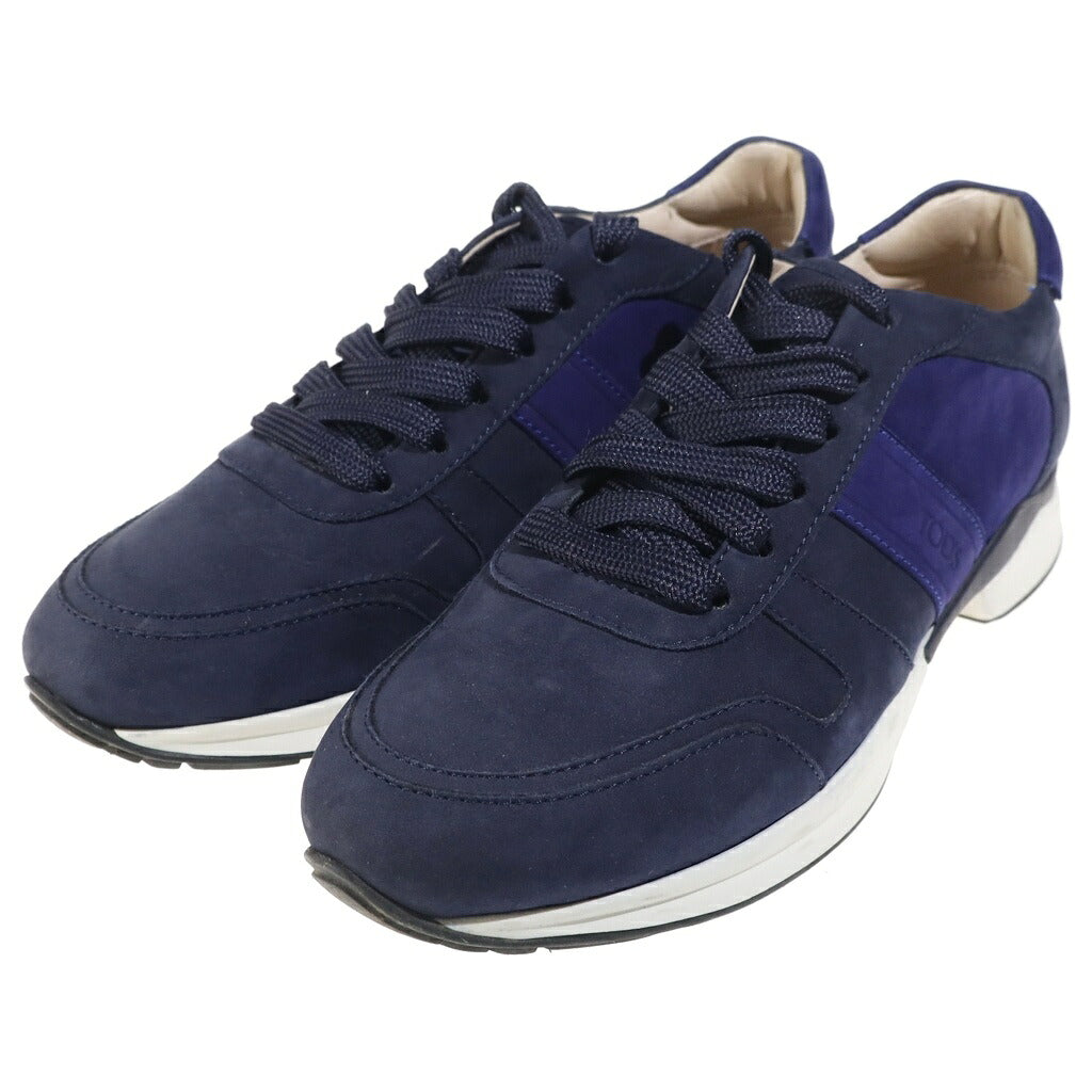 TOD'S(トッズ) FONDO SPORTIVO UU ALLACIATA スエード ローカットスニーカー シューズ ネイビー レディース