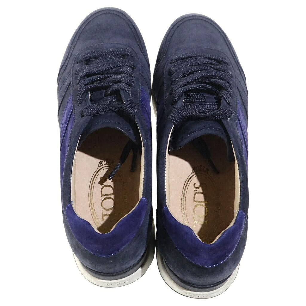 TOD'S(トッズ) FONDO SPORTIVO UU ALLACIATA スエード ローカットスニーカー シューズ ネイビー レディース