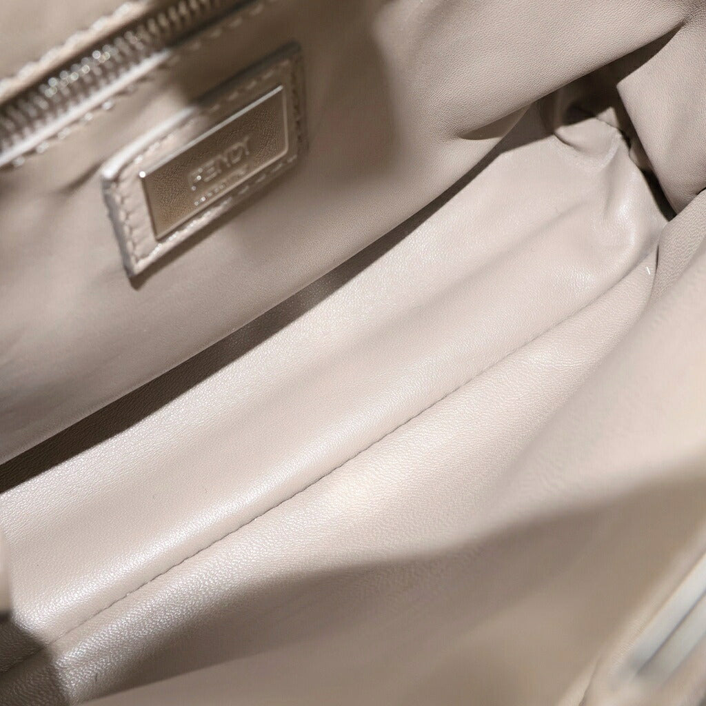 FENDI(フェンディ) ピーカブー ミニ ハンドバッグ 2wayショルダー レザー グレージュ