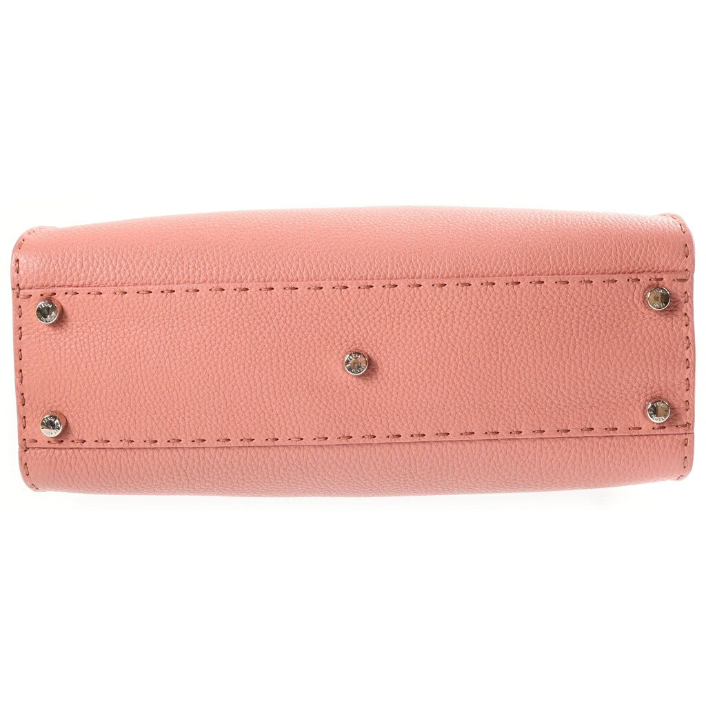 FENDI(フェンディ) ピーカブー セレリア ラージ ハンドバッグ 2wayショルダー オーダー品 レザー ピンク/グレー
