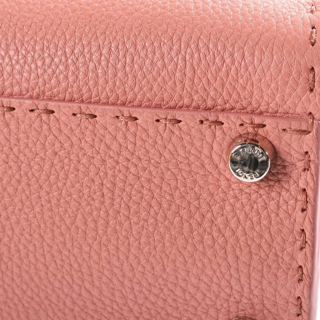 FENDI(フェンディ) ピーカブー セレリア ラージ ハンドバッグ 2wayショルダー オーダー品 レザー ピンク/グレー