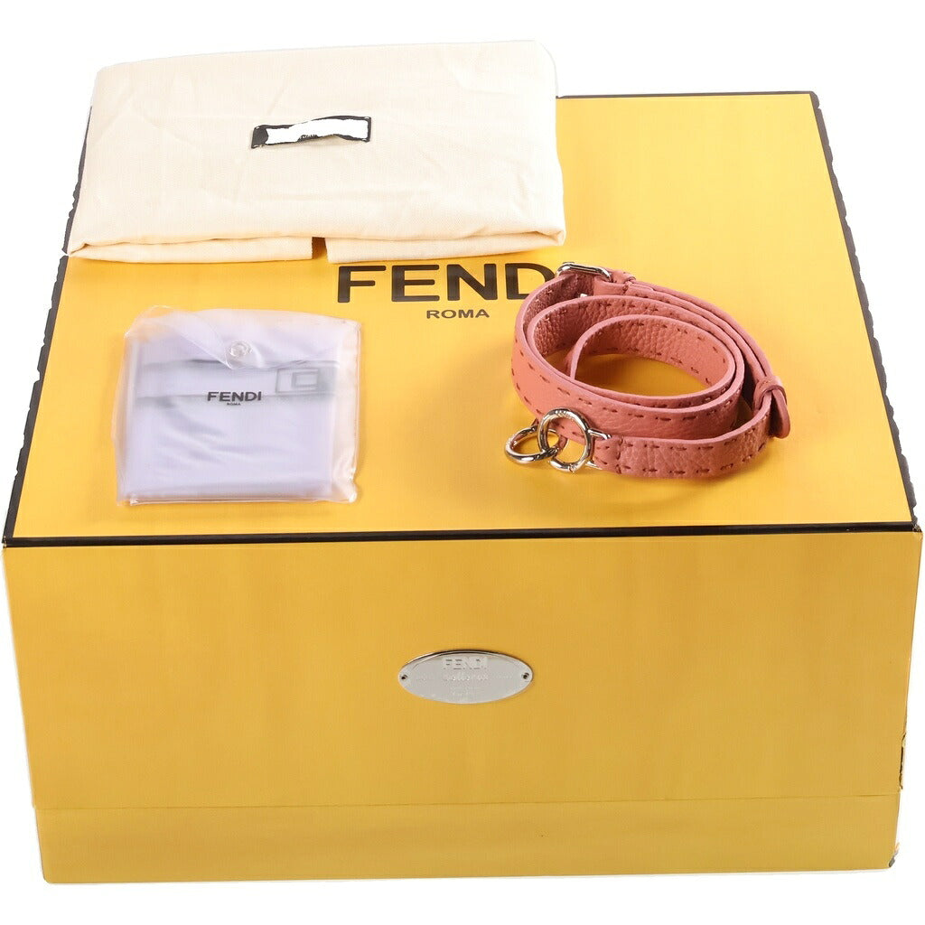 FENDI(フェンディ) ピーカブー セレリア ラージ ハンドバッグ 2wayショルダー オーダー品 レザー ピンク/グレー