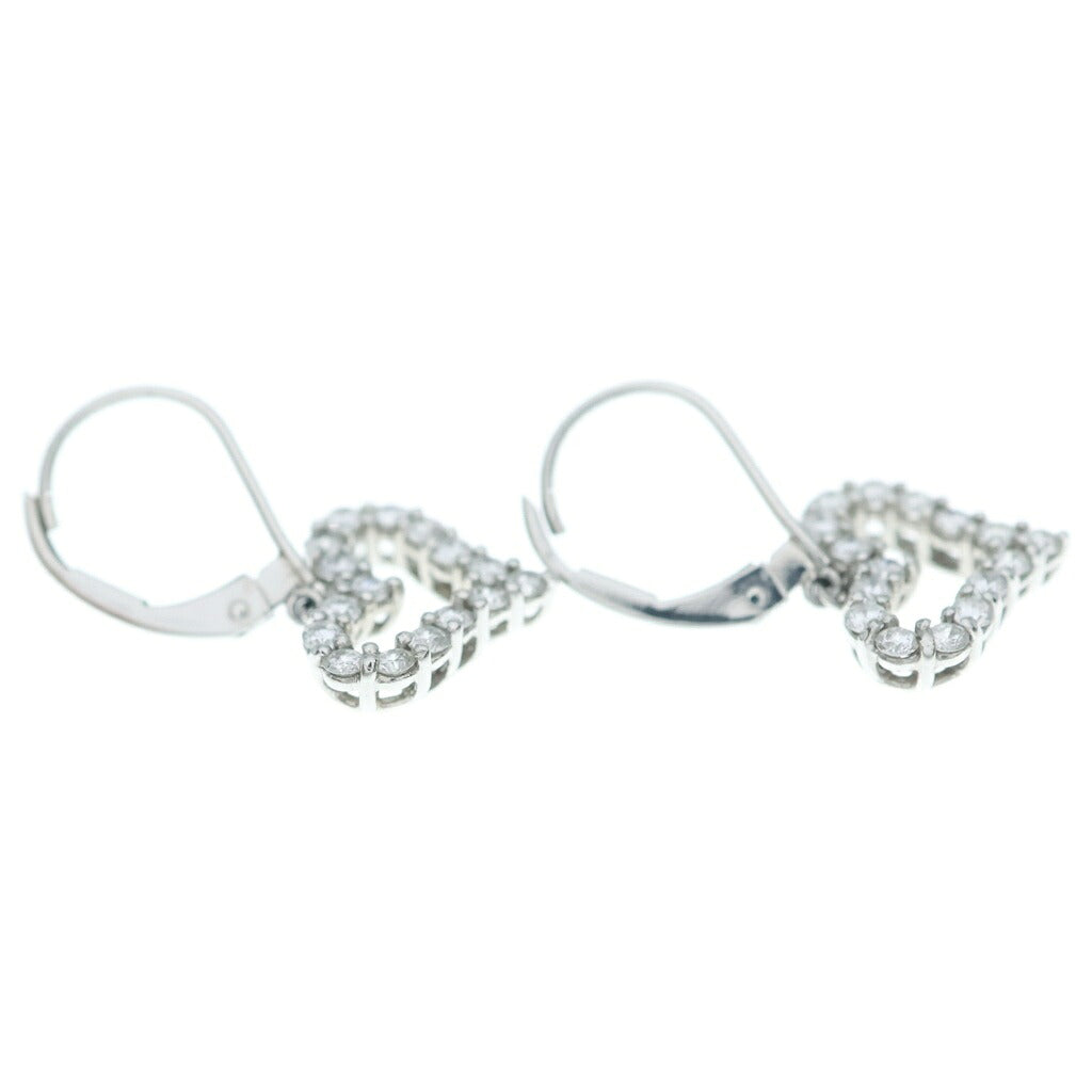 TIFFANY & Co.(ティファニー) センチメンタル ハート パヴェダイヤ ダイヤモンド ピアス PT950 プラチナ