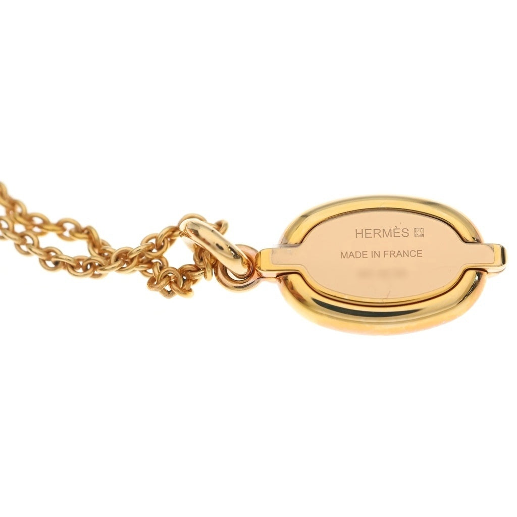 HERMES(エルメス) ミニマイヨンPM ペンダントネックレス ピンクゴールド×ベージュ