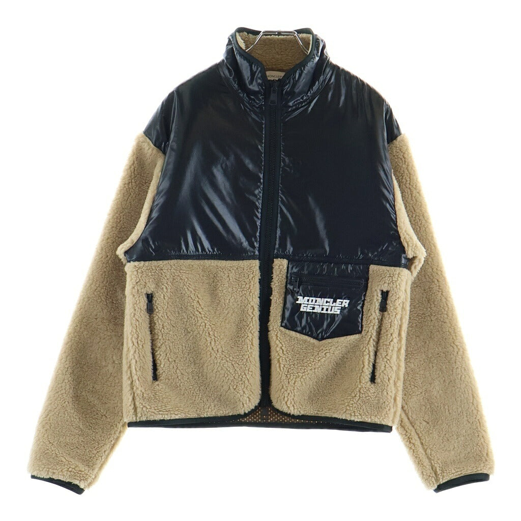 MONCLER(モンクレール) 21AW × FRAGMENT MAGLIA CARDIGAN フラグメント マグリア カーディガン ジップアップ フリースジャケット ベージュ×ブラック G209U8G00001