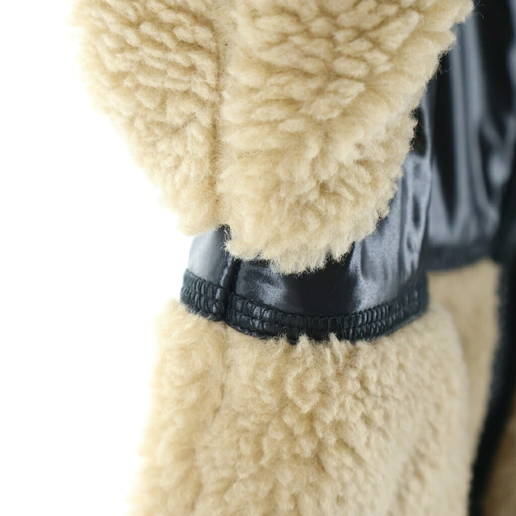 MONCLER(モンクレール) 21AW × FRAGMENT MAGLIA CARDIGAN フラグメント マグリア カーディガン ジップアップ フリースジャケット ベージュ×ブラック G209U8G00001