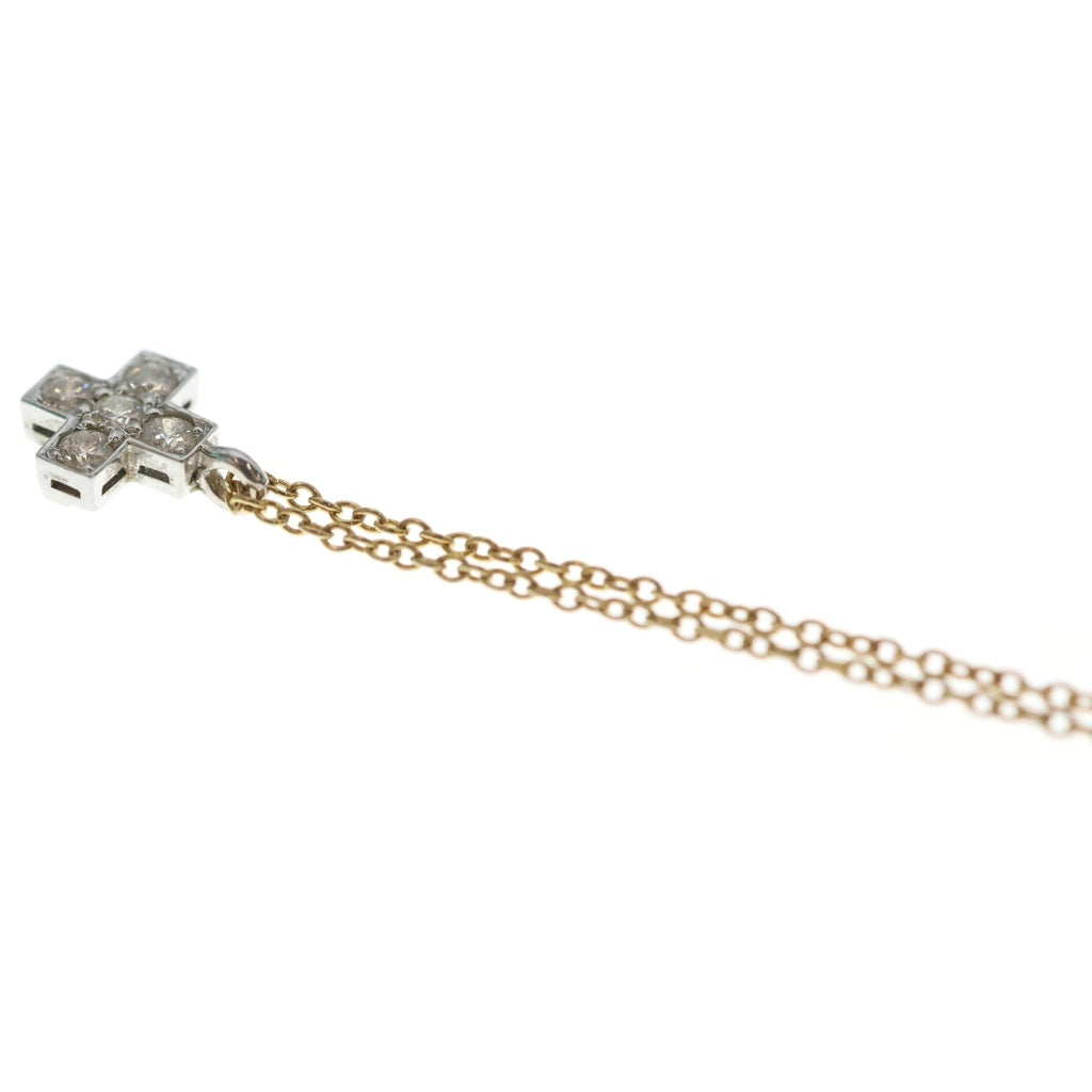 TIFFANY & Co.(ティファニー) クルーシフォーム クロス ネックレス ダイヤ ペンダント チェーン イエローゴールド×プラチナ 750/Pt950