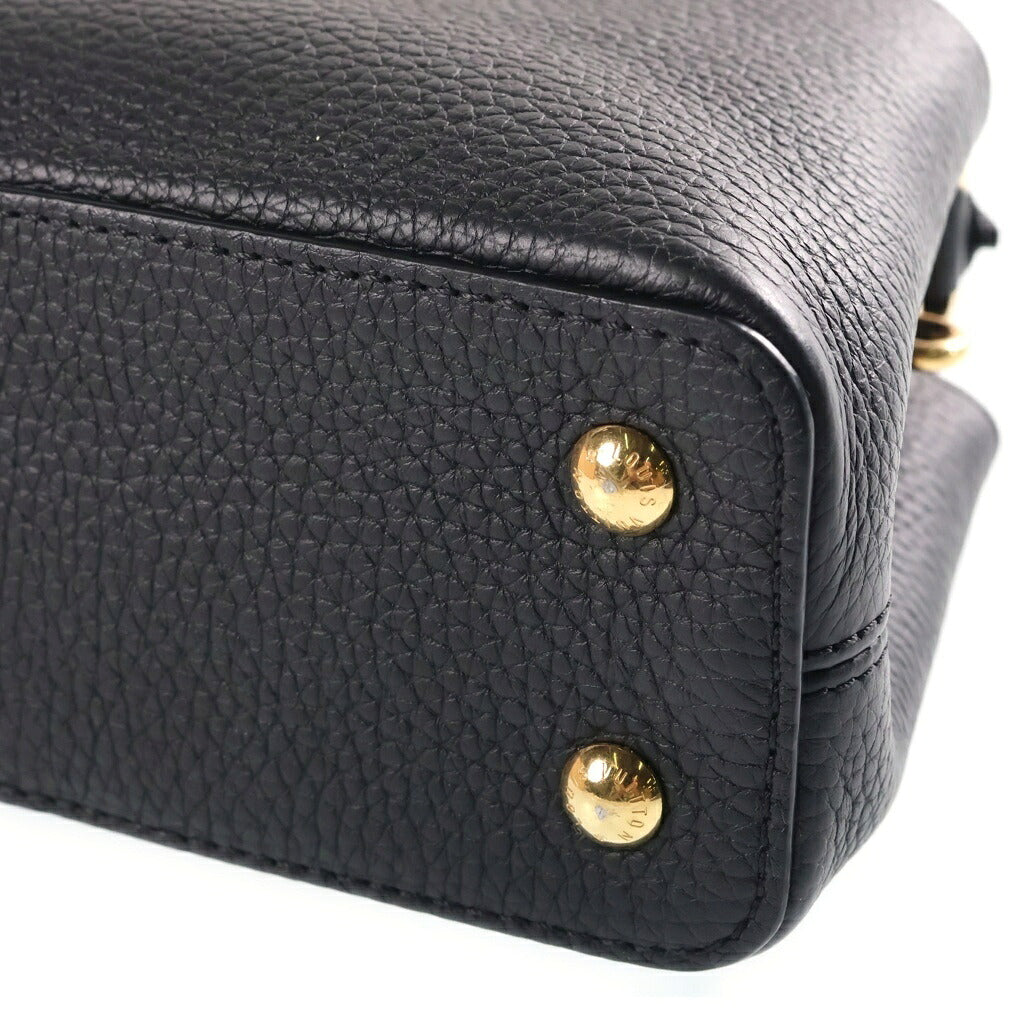 LOUIS VUITTON(ルイヴィトン) カプシーヌ ミニ MINI トリヨン カーフレザー 2WAY ハンド ショルダーバッグ ゴールド/シルバー金具 ブラック M27308 RFID