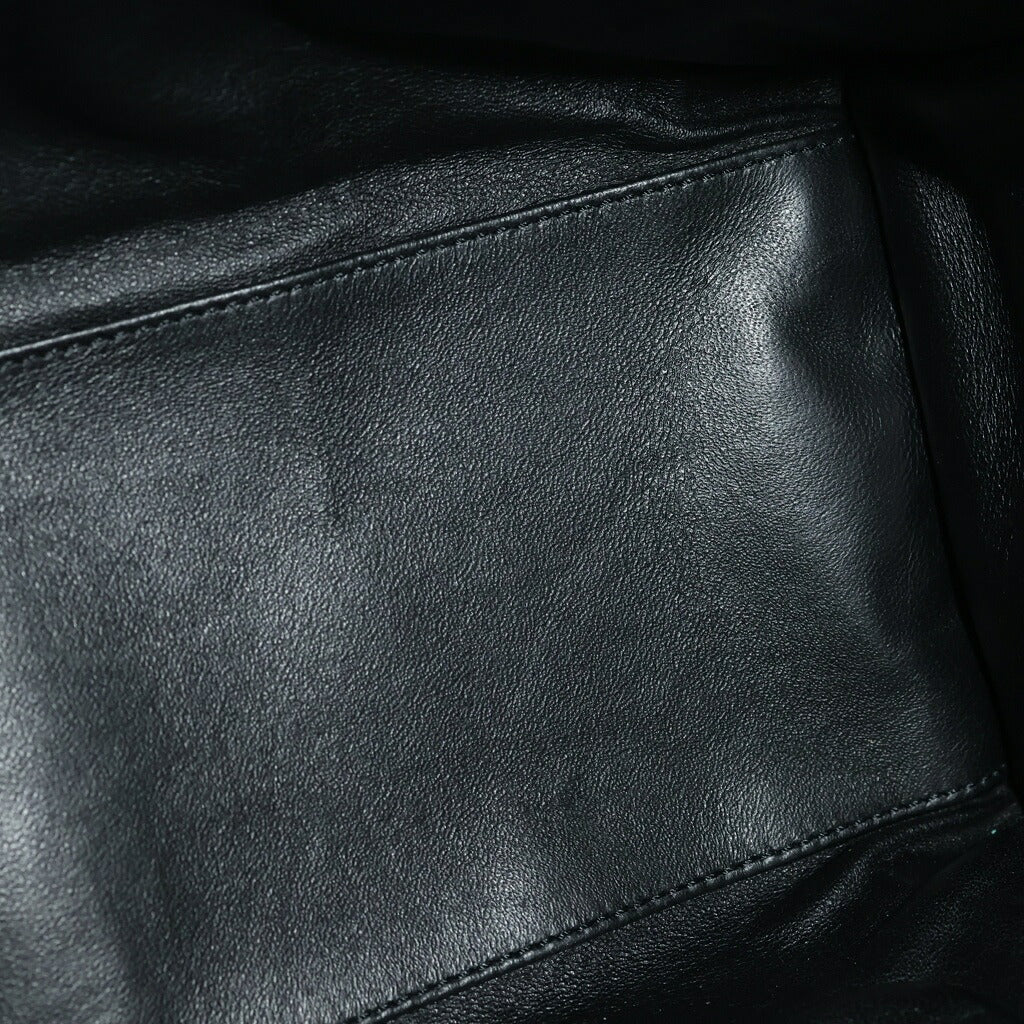 CELINE(セリーヌ) ラゲージ マイクロ ハンドバッグ ブラック レザー ゴールド金具