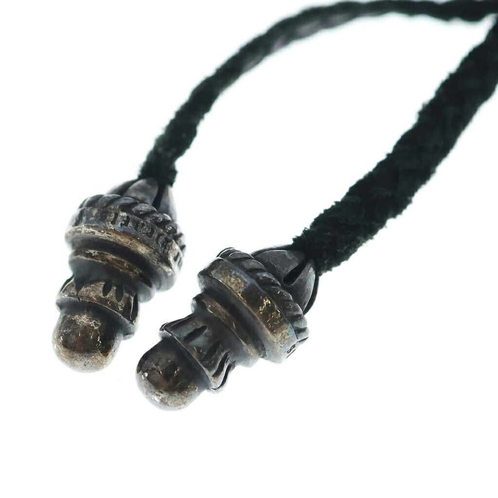 CHROME HEARTS(クロムハーツ) CH CRS SML CL スモールCHクロス レザーブレイド ネックレス シルバー/ブラック BCA217