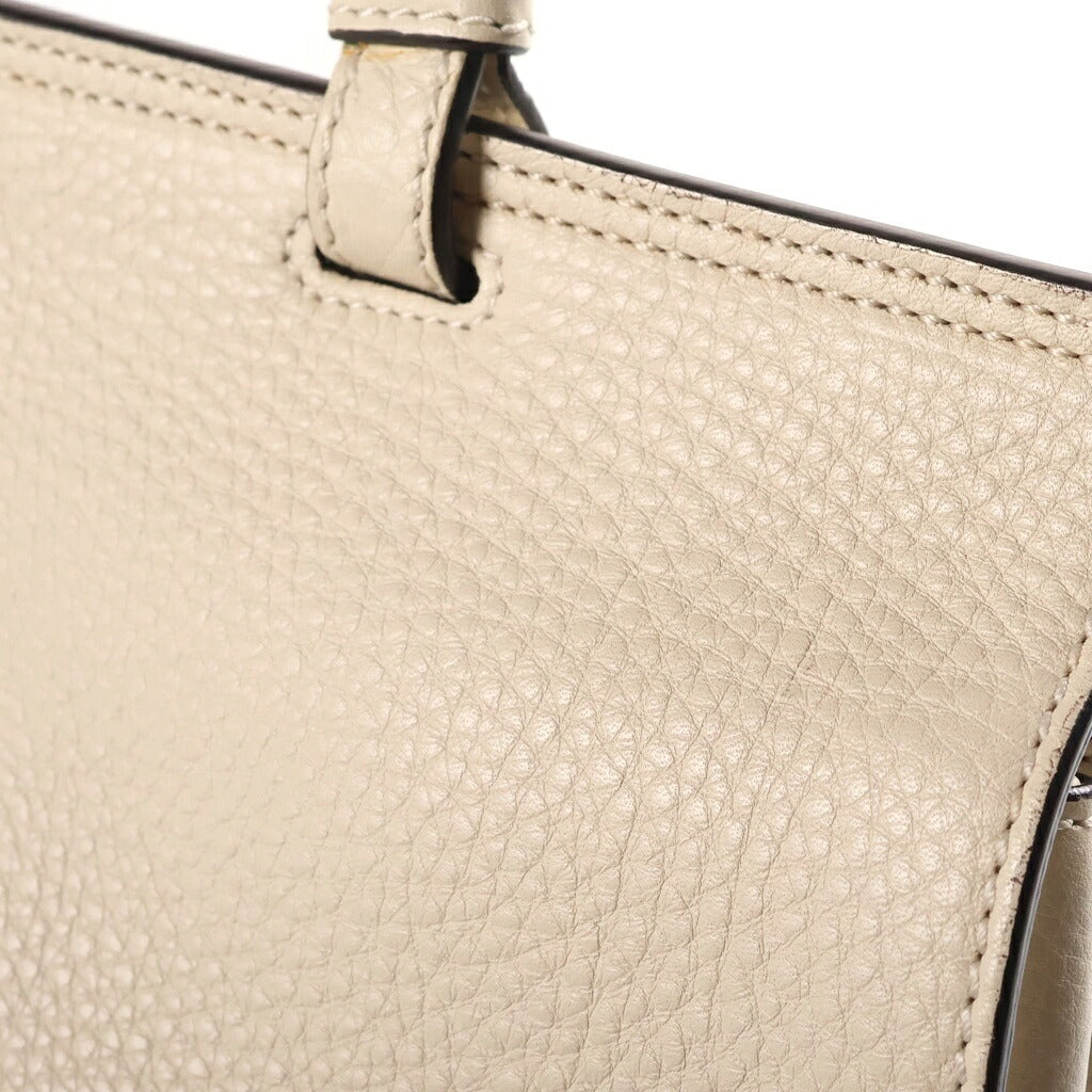 GUCCI(グッチ) バンブー デイリー ミディアム 2WAYハンドバッグ ショルダーバッグ ホワイト レザー 392013 シルバー金具