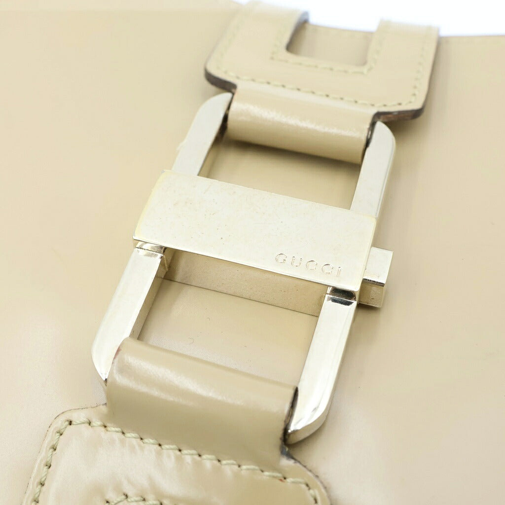GUCCI(グッチ) ハンドバッグ ワンショルダーバッグ ベージュ パテントレザー 001・4150 ゴールド金具