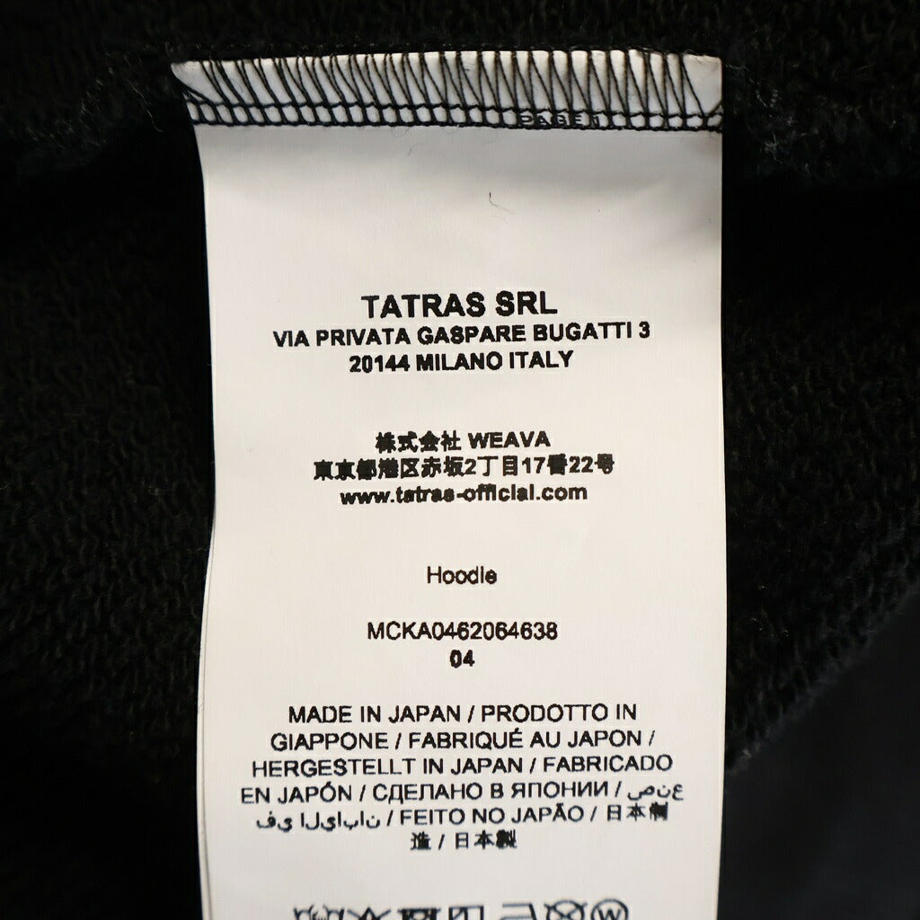 TATRAS(タトラス) CIAGO シアゴ ダブルジップパーカー ブラック コットン MCKA0462064638