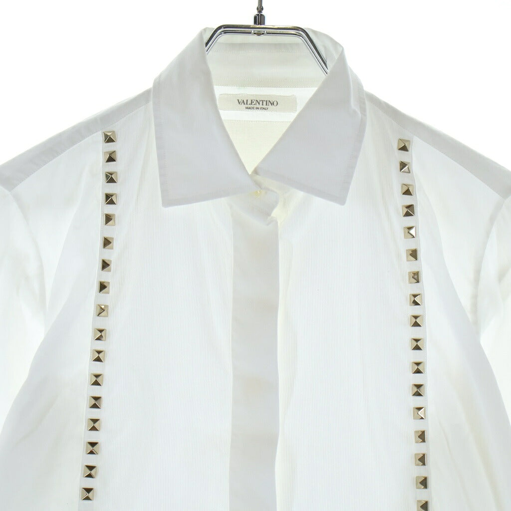 VALENTINO(ヴァレンティノ) ブラウス シャツ ロックスタッズ コットン ホワイト LB3AB05U1LW