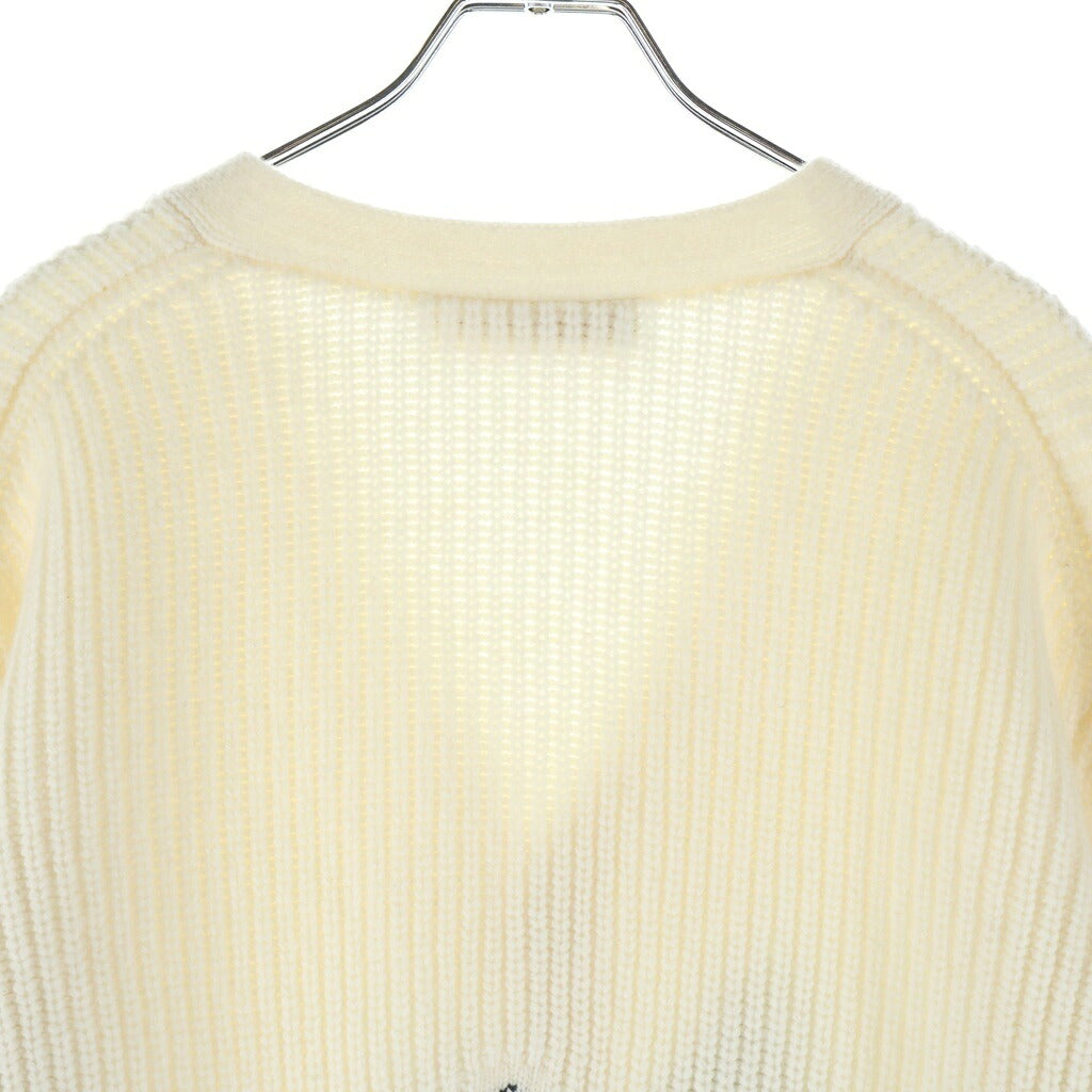 LOUIS VUITTON(ルイヴィトン) 26SS グラフィック ニット カーディガン ウール ホワイト 1AJBX5