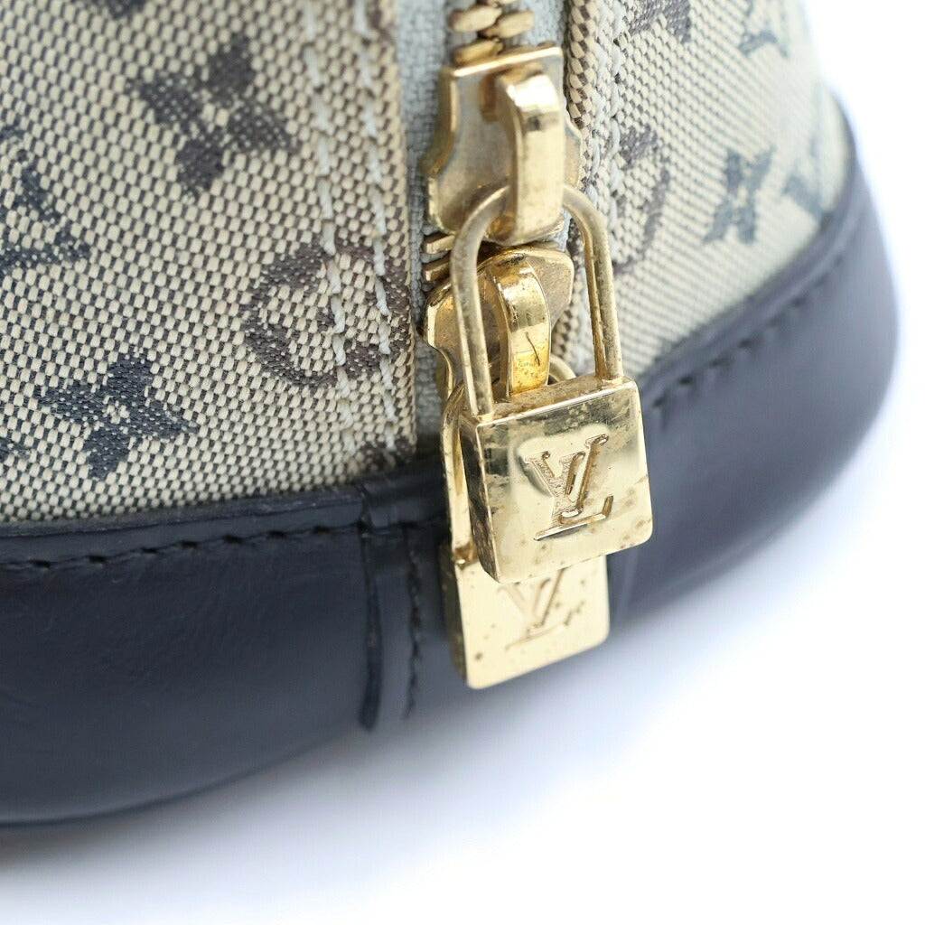 LOUIS VUITTON(ルイヴィトン) モノグラム ミニ アルマ ロン ハンドバッグ ブラック×ベージュ レザー×キャンバス M92205 ゴールド金具