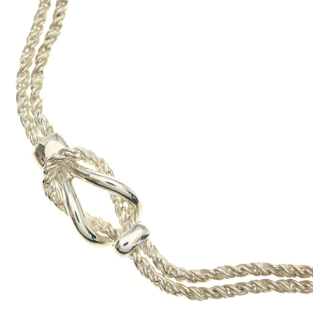 TIFFANY & Co.(ティファニー) ダブルロープ センターノット ネックレス シルバー ツイストチェーン SV925
