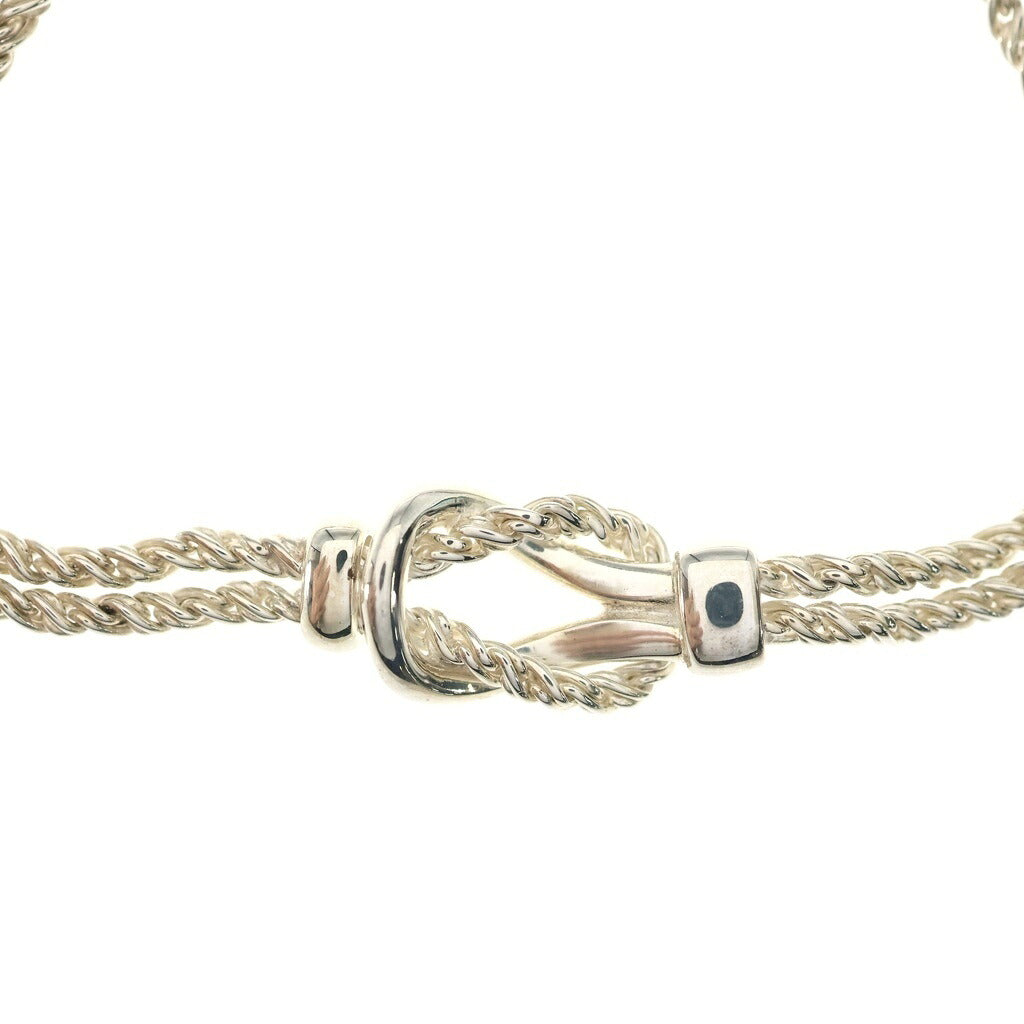 TIFFANY & Co.(ティファニー) ダブルロープ センターノット ネックレス シルバー ツイストチェーン SV925