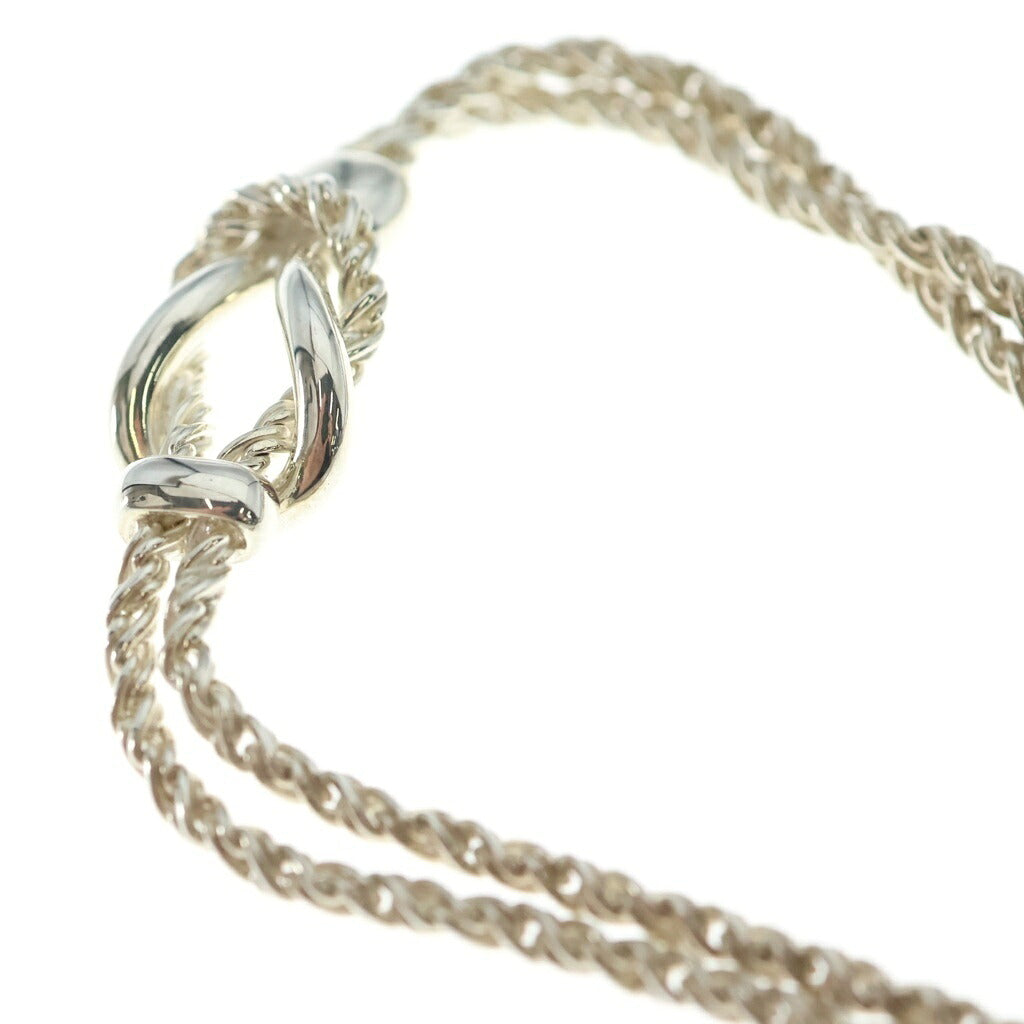 TIFFANY & Co.(ティファニー) ダブルロープ センターノット ネックレス シルバー ツイストチェーン SV925