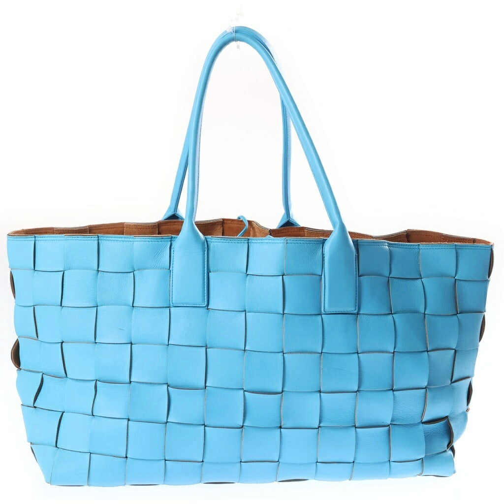BOTTEGA VENETA(ボッテガヴェネタ) イントレチャート トートバッグ ハンドバッグ ライトブルー レザー