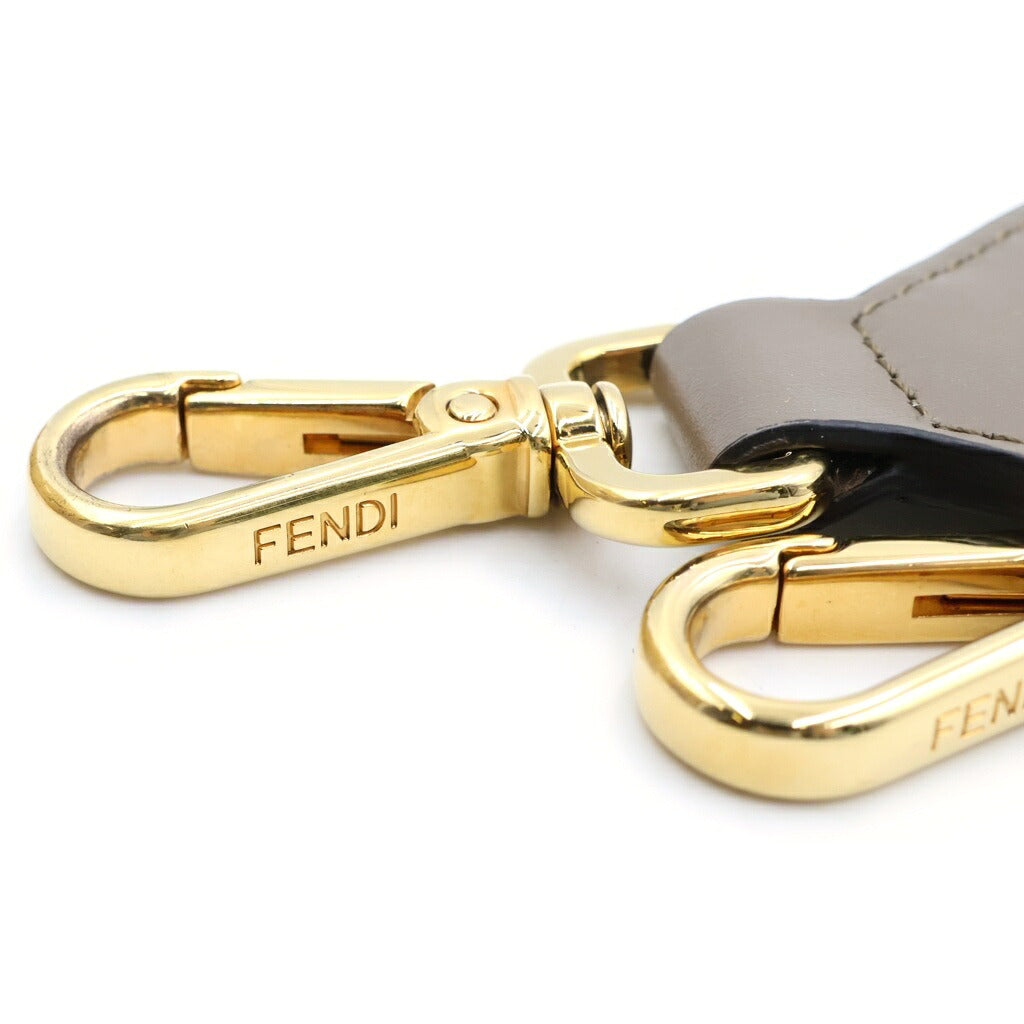 FENDI(フェンディ) ストラップ ユー ショルダーストラップ キャンバス ブラウン/ホワイト/ピンク