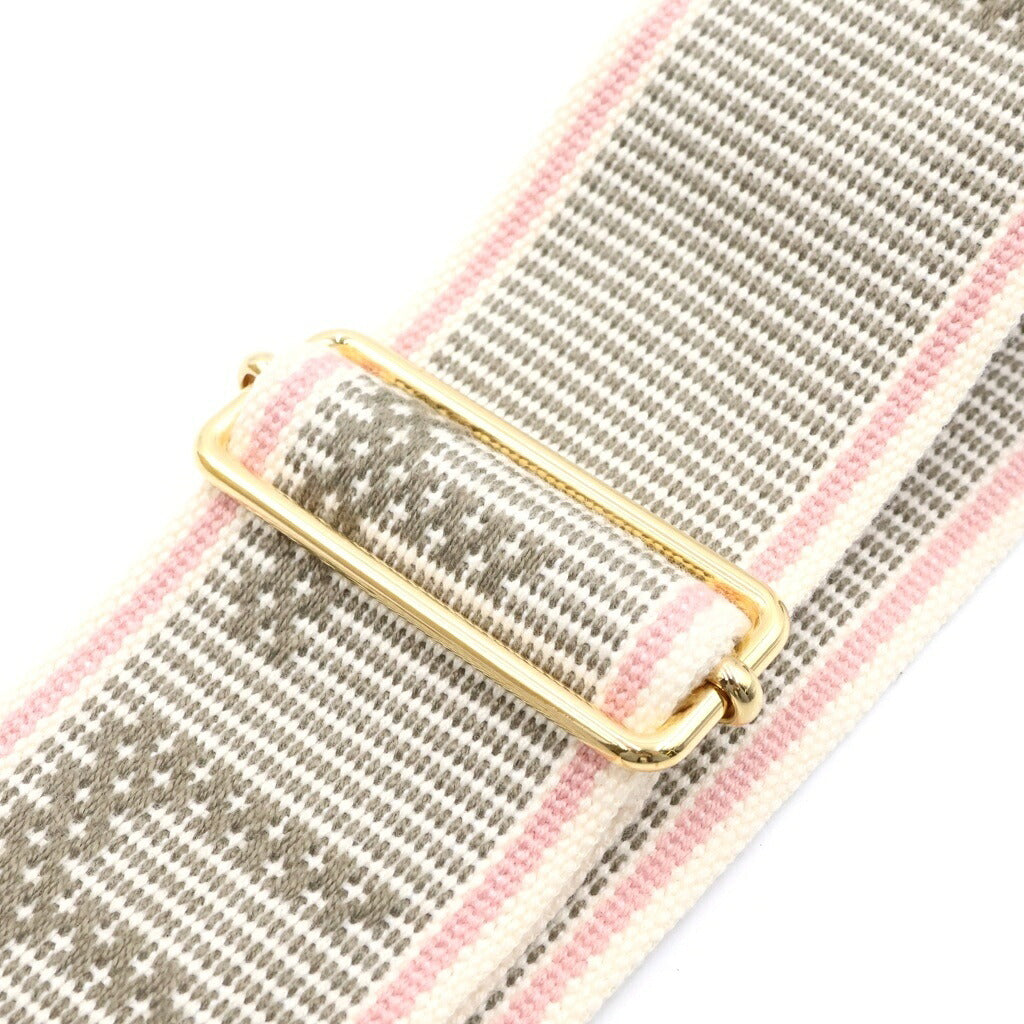 FENDI(フェンディ) ストラップ ユー ショルダーストラップ キャンバス ブラウン/ホワイト/ピンク