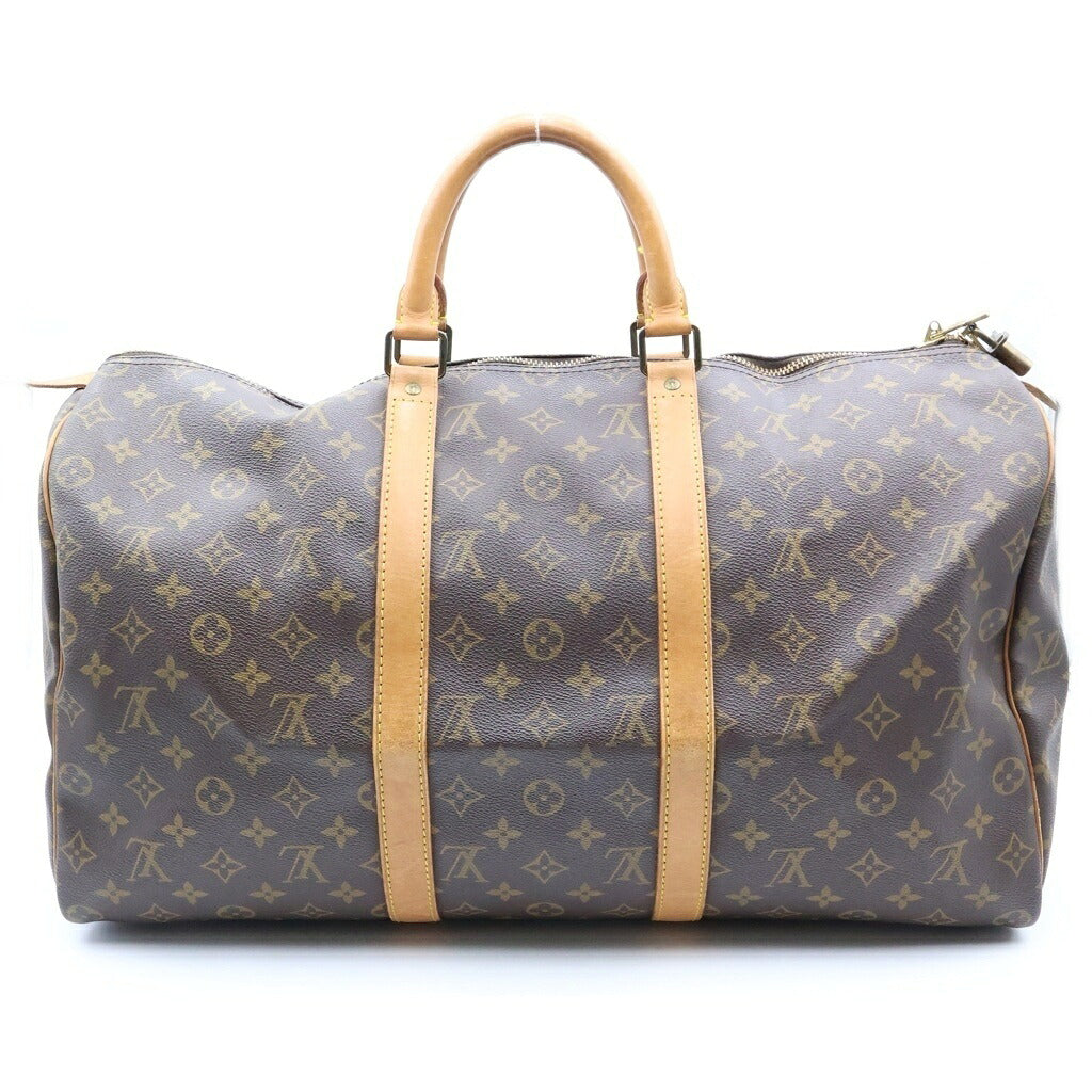 LOUIS VUITTON(ルイヴィトン) モノグラム キーポル50 ボストンバッグ ハンドバッグ トラベルバッグ ブラウン レザー×PVC M41426 ゴールド金具
