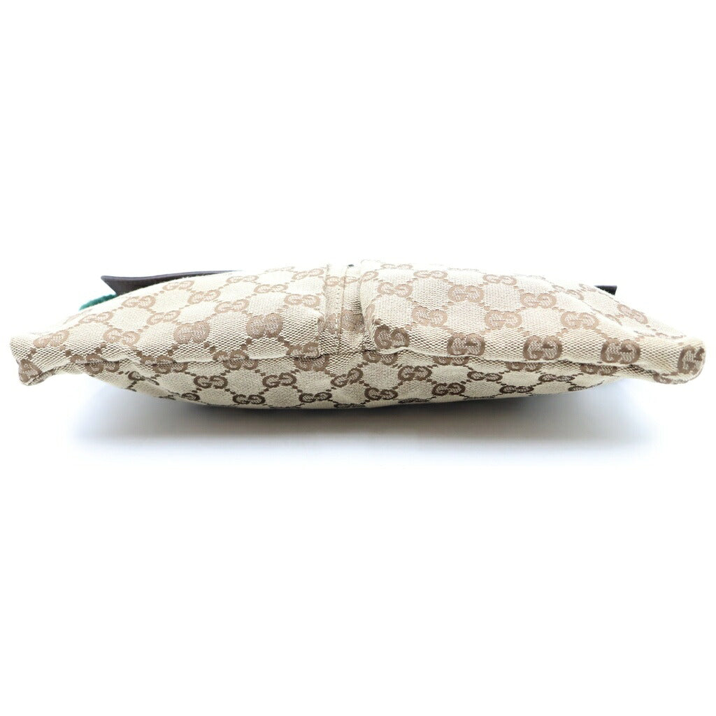 GUCCI(グッチ) GGキャンバス ウエストバッグ ショルダーバッグ ベージュ ブラウン キャンバス×レザー 28566 シルバー金具