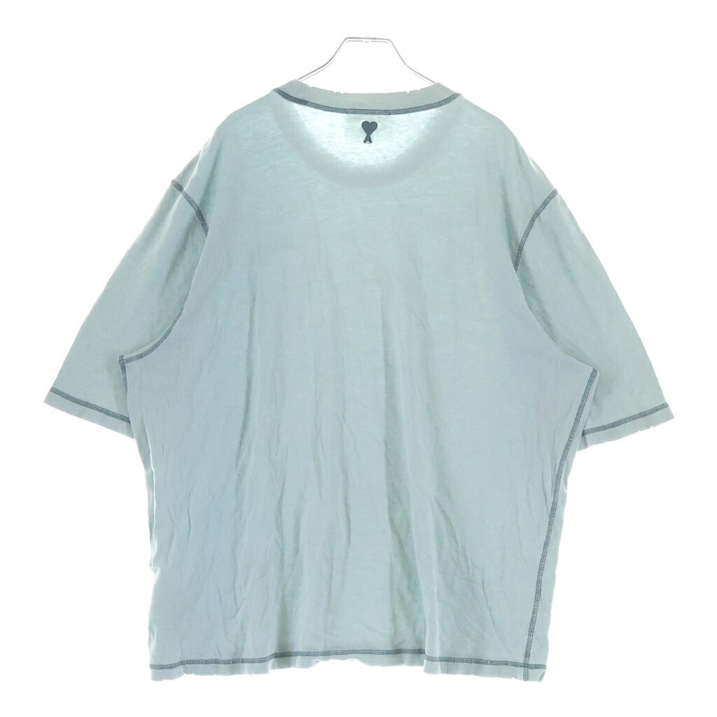 ami paris(アミパリス) ami alexandre mattiussi Tシャツ 半袖 カットソー コットン グレーブルー