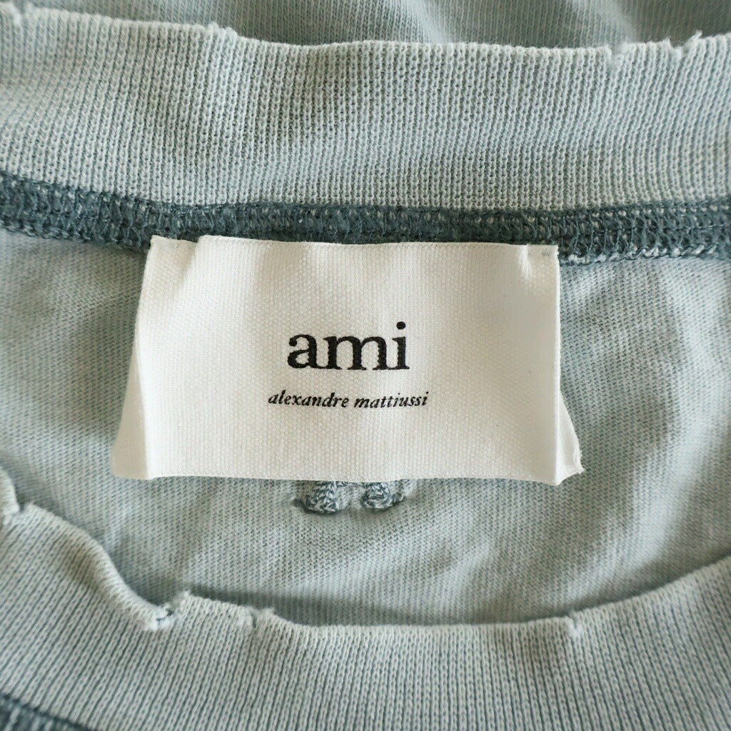 ami paris(アミパリス) ami alexandre mattiussi Tシャツ 半袖 カットソー コットン グレーブルー
