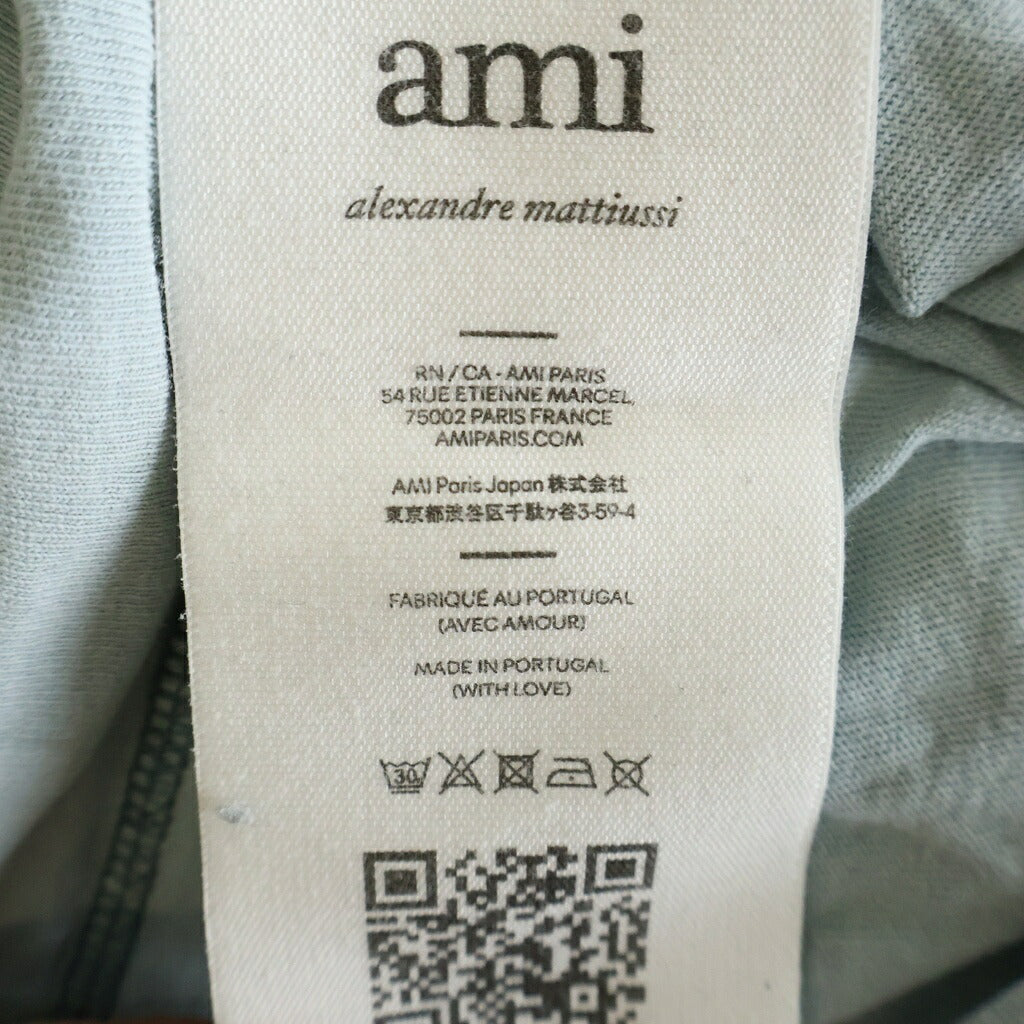 ami paris(アミパリス) ami alexandre mattiussi Tシャツ 半袖 カットソー コットン グレーブルー