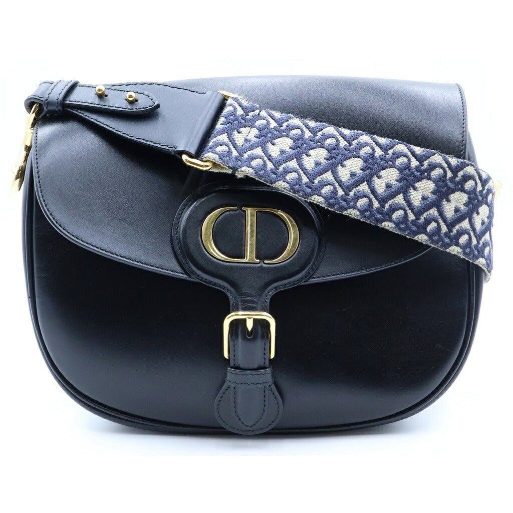 Christian Dior(クリスチャンディオール) ボビー ラージ ショルダーバッグ ブラック レザー ゴールド金具